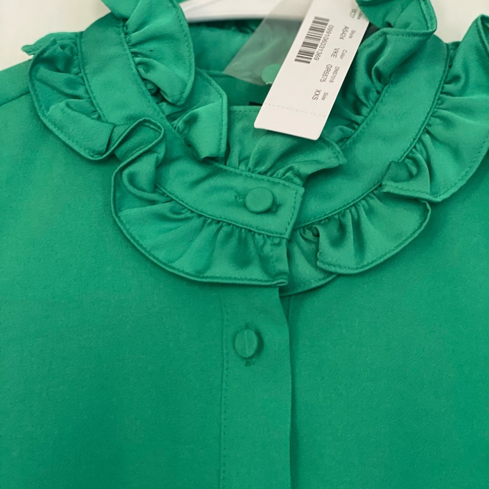 J.Crew Factory Green Sleeveless Top/Blouse - Size XXS.  NWT. - Picture 4 of 5